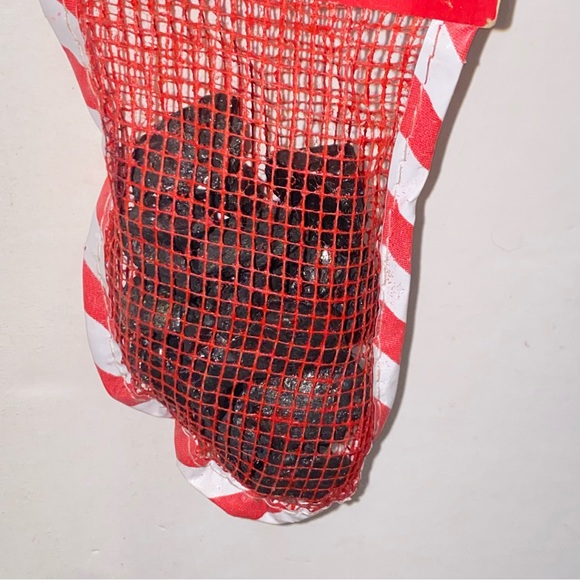 Vintage 1984 Naughty Stocking Genuine American Coal in Mesh Christmas Stocking - Picture 6 of 8
